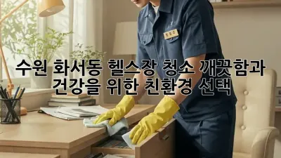 수원 화서동 헬스장 청소: 깨끗함과 건강을 위한 친환경 선택