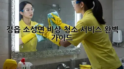 정읍 소성면 비상 청소 서비스: 완벽 가이드